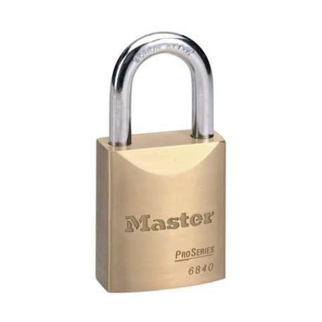 MasterLock 1-3/4in (44mm) Wide ProSeries® Solid Brass Rekeyable Pin Tumbler Padlock