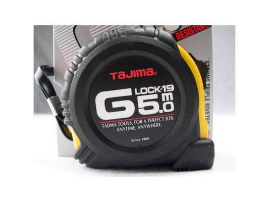Stålbåndmål G-Lock, 19mm 5,0m; stødsikker