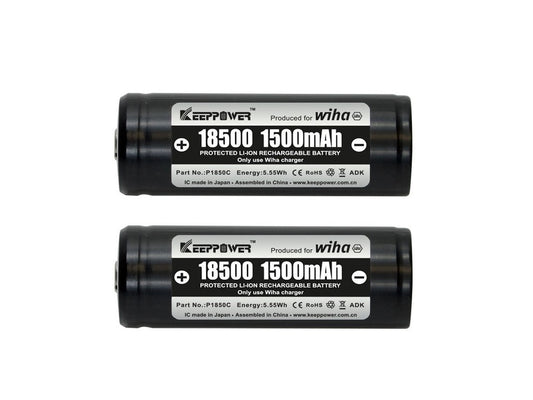 SPEEDE®accu batterier, 2 stk.  Protected 18500 Li-ion Battery