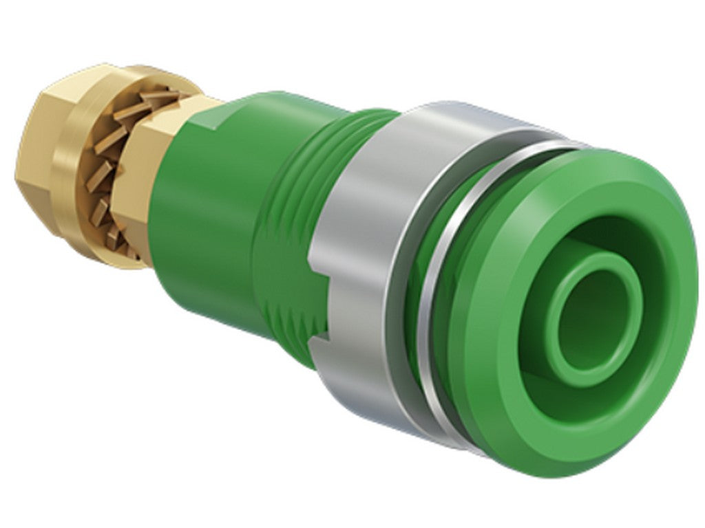Socket SLB4-GK gold plated GREEN CATIII 1000V/CATIV 600V 32A