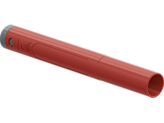 Han-stik Ø4mm SAL-4N-39-TW RØD CATII 1000V/CATIII 600V 32A f/lodning max.2.5mm² FORGYLDT Ø3,9mm