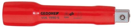 Gedore 1/2" forlænger 125mm 1000V isoleret