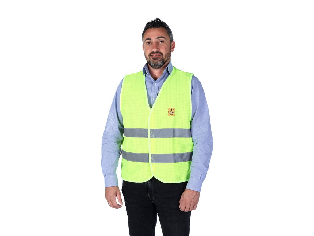 Vest Hi-Vis yellow ESD size L