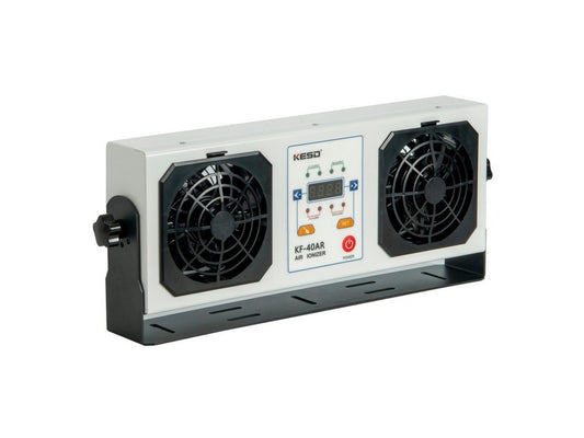 Overhead ionizing air blower with auto cleaner