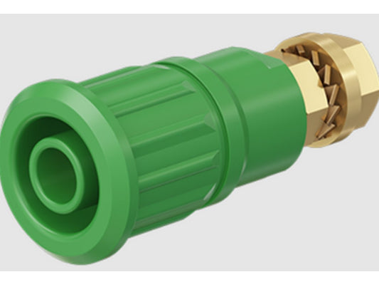 Socket SEB4-GK gold plated GREEN CATIII 1000V/CATIV 600V 32A
