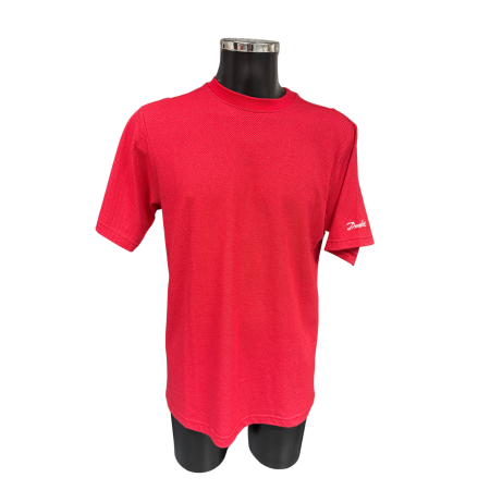 Polo T-shirt ESD Dark red XL with white Danfoss logo