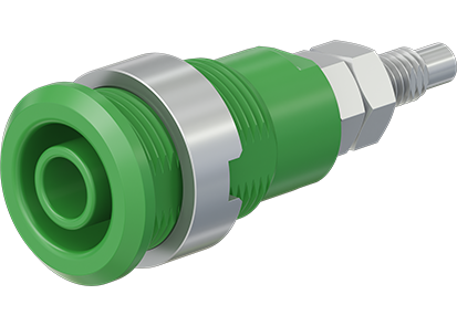 Bøsning forniklet SLB4-G/N-X grøn
