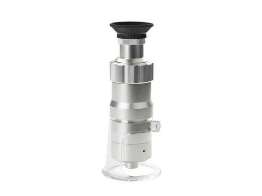 Measuring microscope 40x magnification with LED illumination. Reticle with 0.05 mm divisions