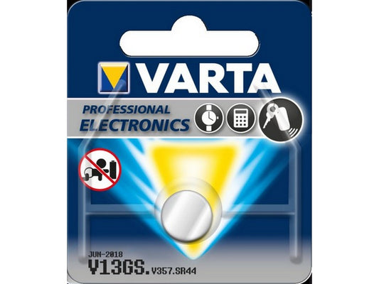 Varta batteri V13GS sølvoxid 1,55V: 155mAh: Ø11,6x5,4mm SR44