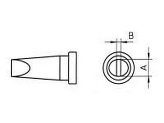 Loddespids 2,4mm LT-B