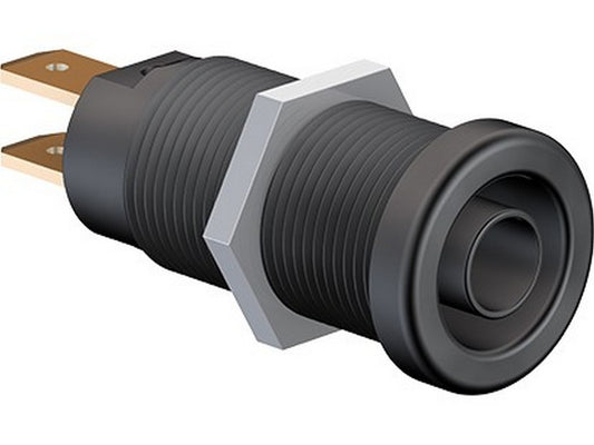 Bøsning indbygning XEB-1R gul/grøn CAT IV 1000V AC/1500V DC 20A