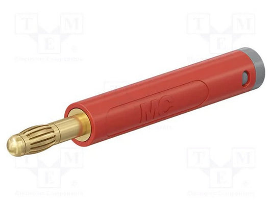 Stik  AL-4A-39  rød forgyldt 30V AC/60V DC 32A
