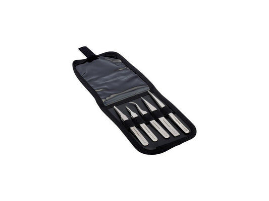 Lindström Stainless steel anti-magnetic SMD tweezers set 5 pieces