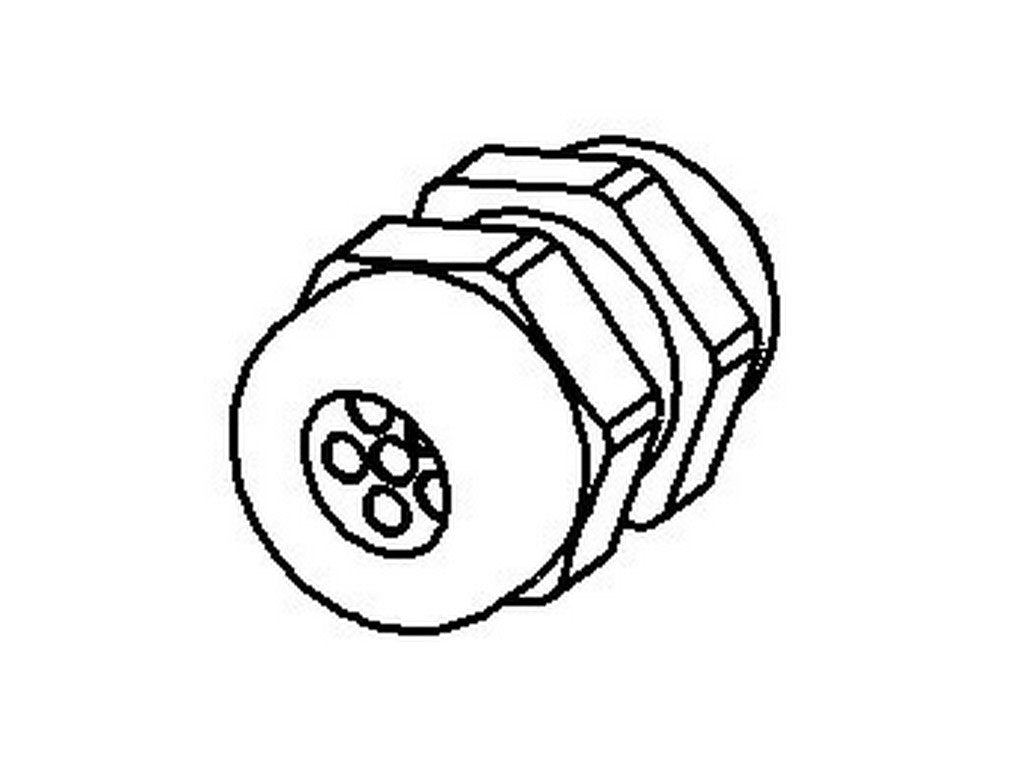 Cable gland MULTI PA M20 2xØ6mm black