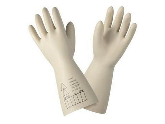 Natur latex handske 1000V cl.0 Str. 10 - 36cm lang 1mm tyk