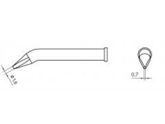 XT-AX Loddespids 1.6x0.7mm