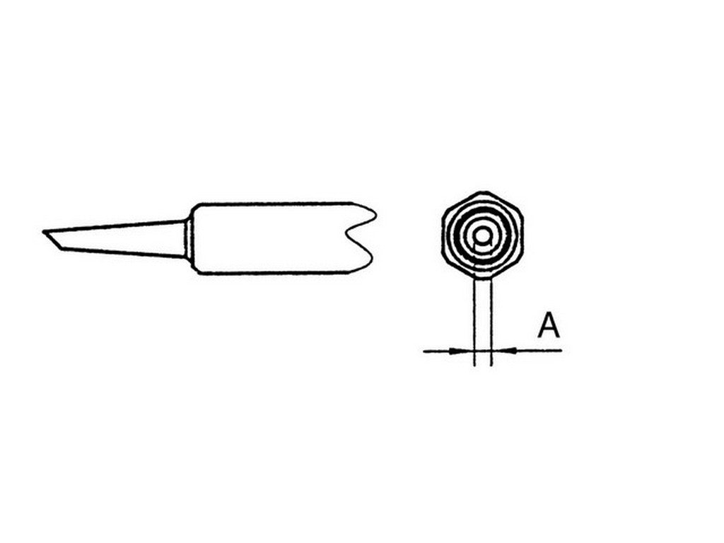 Soldering tip 1.2mm round 45° NT4
