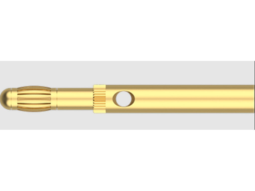 Banana plug LS-SLQ-4A gold-plated f/1mm + 2.5mm for soldering t/662026 + 662027